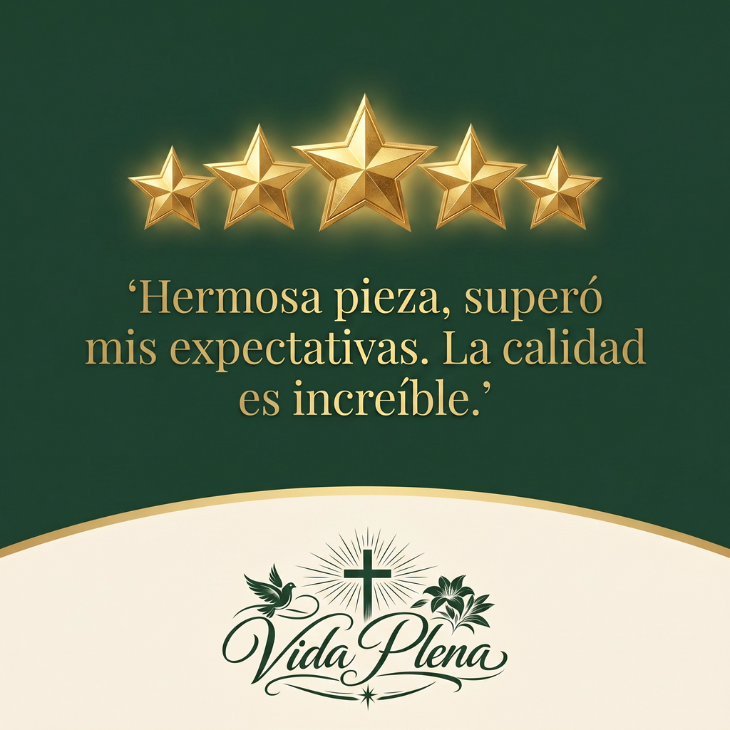 Escultura hecha a mano de la Virgen de Guadalupe